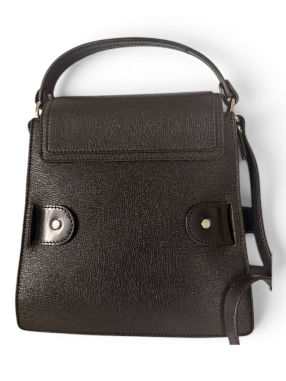 PROENZA SCHOULER Calfskin Buckle Trapeze Bag, Black, "Quiet Luxury" - Picture 2 of 7